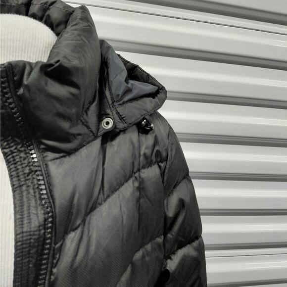 Lands’ End Womens Coat Sz Small Black Down Puffer Hooded Winter Cozy Insulated - Picture 7 of 12